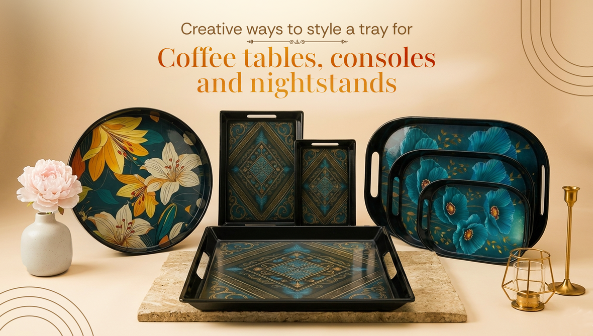 Creative Ways to Style a Tray for Coffee Tables, Consoles, and Nightstands