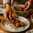 Comfy Homes 41 Pcs Lightweight Dinner Set | Round Design with Dinner Plates, Small Plates, Serving Tray, Bowls with Lids, Spoons & Serving Spoons | Unbreakable & Lightweight Dinnerware-12