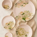 Comfy Homes 41 Pcs Lightweight Dinner Set | Round Design with Dinner Plates, Small Plates, Serving Tray, Bowls with Lids, Spoons & Serving Spoons | Unbreakable & Lightweight Dinnerware-16