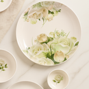 Comfy Homes 41 Pcs Lightweight Dinner Set | Round Design with Dinner Plates, Small Plates, Serving Tray, Bowls with Lids, Spoons & Serving Spoons | Unbreakable & Lightweight Dinnerware-19