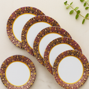 Comfy Homes 41 Pcs Melamine Dinner Set | Round Design with Dinner Plates, Small Plates, Serving Tray, Bowls with Lids, Spoons & Serving Spoons | Unbreakable & Lightweight Dinnerware (Purple Palace)-2