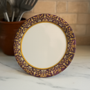 Comfy Homes 41 Pcs Melamine Dinner Set | Round Design with Dinner Plates, Small Plates, Serving Tray, Bowls with Lids, Spoons & Serving Spoons | Unbreakable & Lightweight Dinnerware (Purple Palace)-5