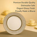 Comfy Homes Round Melamine 41 Pcs Dinner Set | 6 Dinner Plates, 6 Small Plates, 1 Serving Tray, 3 Big Serving Bowls with Lid, 12 Small Bowls, 6 Spoons, 4 Serving Spoons (Jasmine Glow)-7