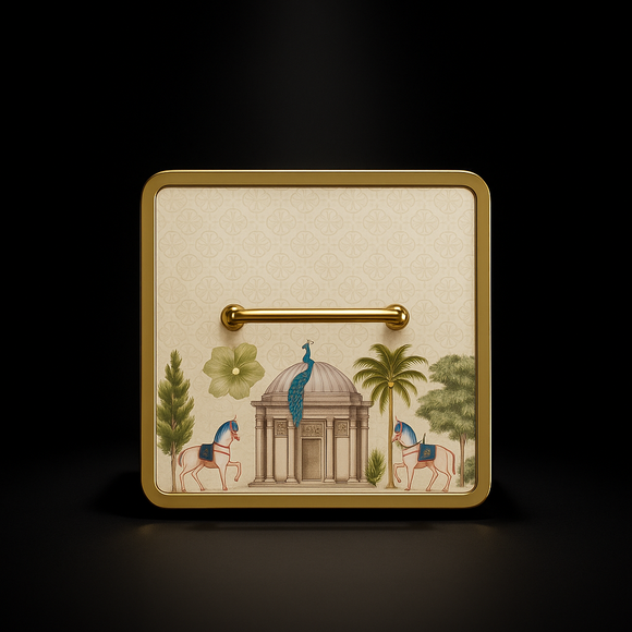 Comfy Homes Multipurpose Container | 4-Section Dry Fruit & Snack Storage Box | Elegant Design Square Shape Dry Food Organizer | Serving Platter & Gift Box for Home & Festive Use (Regal White)