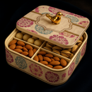 Comfy Homes Multipurpose Container | 4-Section Dry Fruit & Snack Storage Box | Elegant Design Square Shape Dry Food Organizer | Serving Platter & Gift Box for Home & Festive Use (Regenta Multi)-4