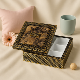 Comfy Homes Multipurpose Candy Set | Premium Decorative Candy Storage Box for Dry Fruits, Chocolates, Snacks & Sweets | Elegant Return Gift Box for Weddings, Housewarming & Festivals (Princely)