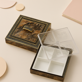 Comfy Homes Multipurpose Candy Set | Premium Decorative Candy Storage Box for Dry Fruits, Chocolates, Snacks & Sweets | Elegant Return Gift Box for Weddings, Housewarming & Festivals (Princely) - 0