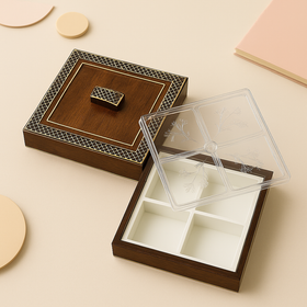 Comfy Homes Multipurpose Candy Set | Premium Decorative Candy Storage Box for Dry Fruits, Chocolates, Snacks & Sweets | Elegant Return Gift Box for Weddings, Housewarming & Festivals (Aristocratic)