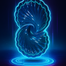 Comfy Homes Ceramic Open Shell Dual Serving Platter | Elegant Stoneware Snack & Dinner Plate | Stylish Brown Modern Design | Ideal for Starters, Snacks, Desserts & Parties (Blue)-5