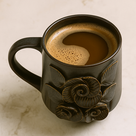 Comfy Homes Ceramic Milk and Coffee Mug | Premium Stoneware Cup for Hot & Cold Beverages | Stylish Brown Modern Design | Perfect for Tea, Milk, Coffee & Gifting (Greyish Brown) - 0