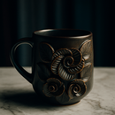 Comfy Homes Ceramic Milk and Coffee Mug | Premium Stoneware Cup for Hot & Cold Beverages | Stylish Brown Modern Design | Perfect for Tea, Milk, Coffee & Gifting (Greyish Brown)-3