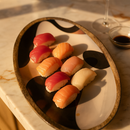 Comfy Homes Mango Wooden Serving Platter | Handcrafted Oval Shaped Natural Wood Tray | Durable, Food-Safe and Eco-Friendly | Platter for Snacks, Fruits, Appetizers and Kitchen Decor (Impressionist)-5