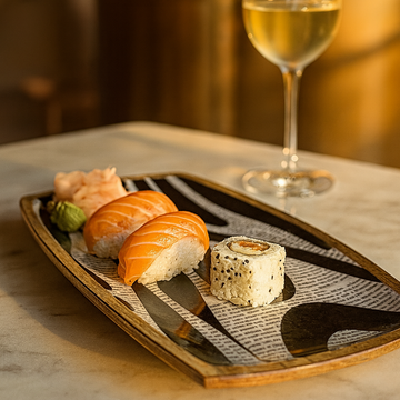 Comfy Homes Mango Wood Serving Platter | Handcrafted Natural Wood Tray | Durable, Food-Safe and Eco-Friendly | Platter for Snacks, Fruits, Appetizers & Kitchen Decor (Headline Maker) - 0