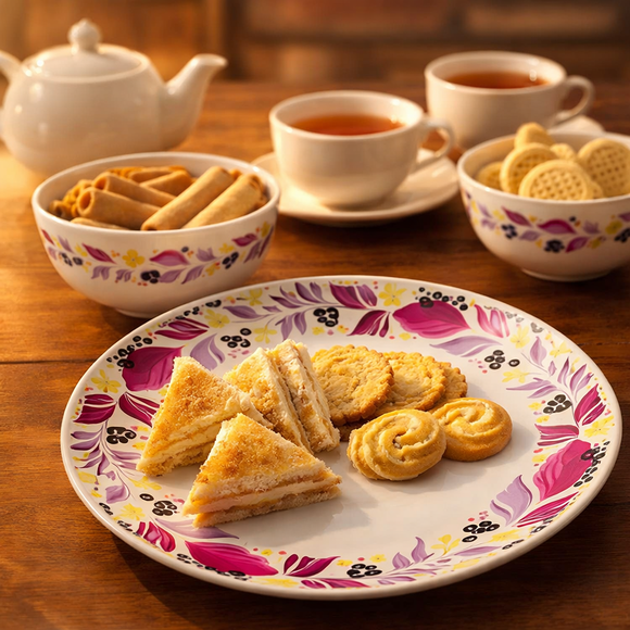 Design Your Own Elegant Dinnerware Collection | Comfy Homes Custom Melamine Dining Set (Colourful Garden)