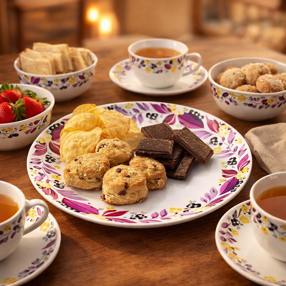 Design Your Own Elegant Dinnerware Collection | Comfy Homes Custom Melamine Dining Set (Colourful Garden)