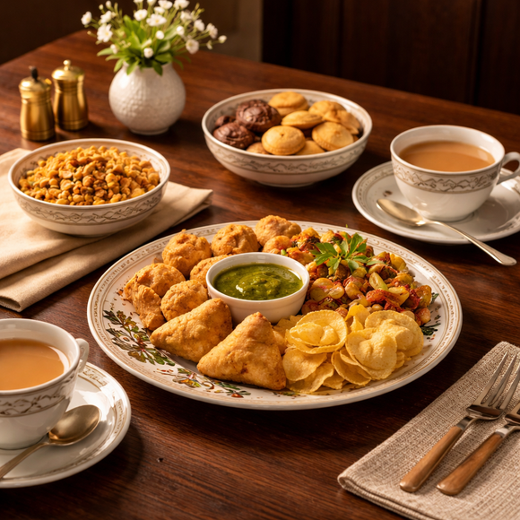 Comfy Homes 41 Pcs Melamine Dinner Set | Round Design with Dinner Plates, Small Plates, Serving Tray, Bowls with Lid, Spoons & Serving Spoons | Unbreakable & Lightweight Dinnerware (Majestic Highness)