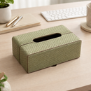 The Sovereign Collection: Premium Handcrafted Vegan Leather Tissue Box Cover (Parrot Green)-2