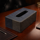 The Sovereign Collection: Premium Handcrafted Vegan Leather Tissue Box Cover (Royal Blue)-3