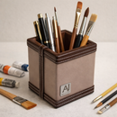 The Sovereign Collection: Classic Single-Slot Vegan Leather Pen Cup (Mesmerising Pink)-1