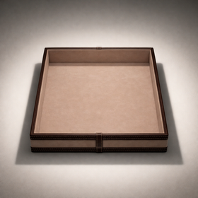 The Infinite Use Tray: Premium Handcrafted Vegan Leather Organizer (Mesmerising Pink) - 0