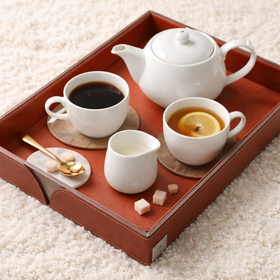 The Infinite Use Tray: Premium Handcrafted Vegan Leather Organizer (Shiny Orange)