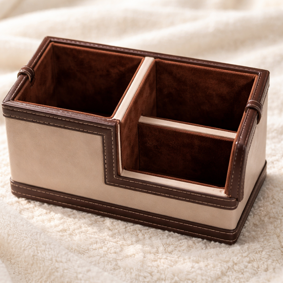 The Sovereign Multi-Tasker: Handcrafted Vegan Leather Divided Organizer Cup (Mesmerising Pink)