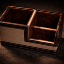 The Sovereign Multi-Tasker: Handcrafted Vegan Leather Divided Organizer Cup (Mesmerising Pink)-2