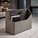 The Executive Desktop Library: Handcrafted Vegan Leather Book & File Organizer (Stone Grey)-6