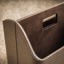 The Executive Desktop Library: Handcrafted Vegan Leather Book & File Organizer (Stone Grey)-7