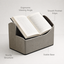 The Executive Desktop Library: Handcrafted Vegan Leather Book & File Organizer (Stone Grey)-8