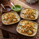Snack & Chaat Serve Plate Set | Premium Melamine Plates for Indian Serving (Petal Sand)-3