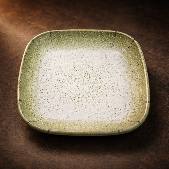 Snack & Chaat Serve Plate Set | Premium Melamine Plates for Indian Serving (Sage Green)