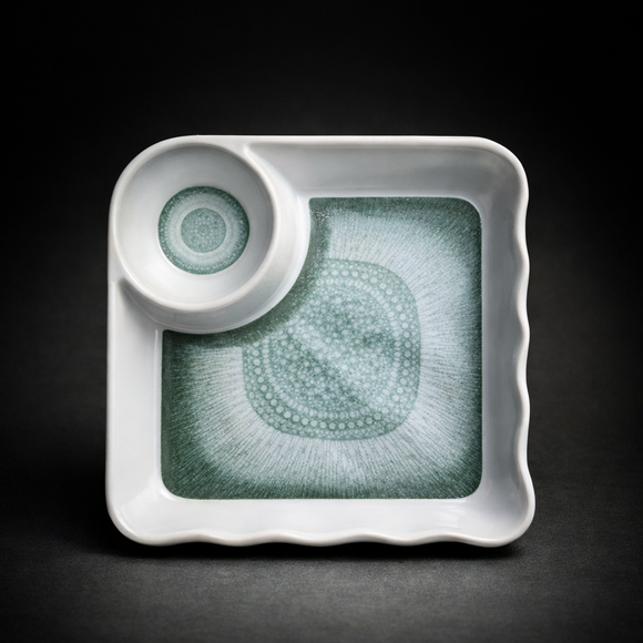 Everyday Serve Plate Set | Lightweight Melamine Plates for Snacks & Small Meals (Rage Green)