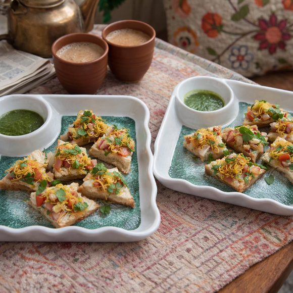 Everyday Serve Plate Set | Lightweight Melamine Plates for Snacks & Small Meals (Rage Green)