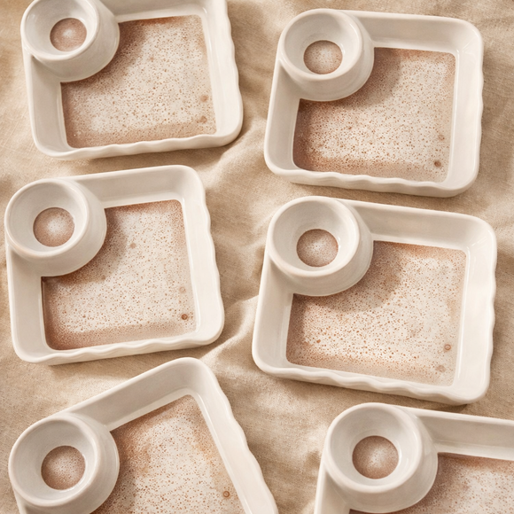 Everyday Serve Plate Set | Lightweight Melamine Plates for Snacks & Small Meals (Bare Dune)