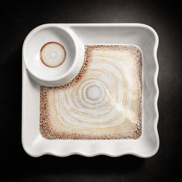 Everyday Serve Plate Set | Lightweight Melamine Plates for Snacks & Small Meals (Blush Taupe)