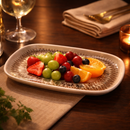 Comfy Homes Serving Platter | Durable, Food-Safe and Eco-Friendly | Platter for Snacks, Fruits, Appetizers & Kitchen Decor - 9" (vory Cloud)-2