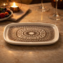 Comfy Homes Serving Platter | Durable, Food-Safe and Eco-Friendly | Platter for Snacks, Fruits, Appetizers & Kitchen Decor - 11" (Ivory Cloud)-3