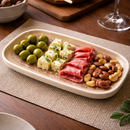 Comfy Homes Serving Platter | Durable, Food-Safe and Eco-Friendly | Platter for Snacks, Fruits, Appetizers & Kitchen Decor - 11" (Stone Ash)-5