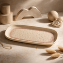 Comfy Homes Serving Platter | Durable, Food-Safe and Eco-Friendly | Platter for Snacks, Fruits, Appetizers & Kitchen Decor - 11" (Stone Ash)-1