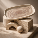 Comfy Homes Serving Platter | Durable, Food-Safe and Eco-Friendly | Platter for Snacks, Fruits, Appetizers & Kitchen Decor - 9" (Olive Mist)-4