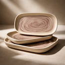 Comfy Homes Serving Platter | Durable, Food-Safe and Eco-Friendly | Platter for Snacks, Fruits, Appetizers & Kitchen Decor - 9" (Olive Mist)-1