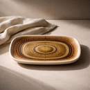 Comfy Homes Serving Platter | Durable, Food-Safe and Eco-Friendly | Platter for Snacks, Fruits, Appetizers & Kitchen Decor - 11" (Rose Sand)-4