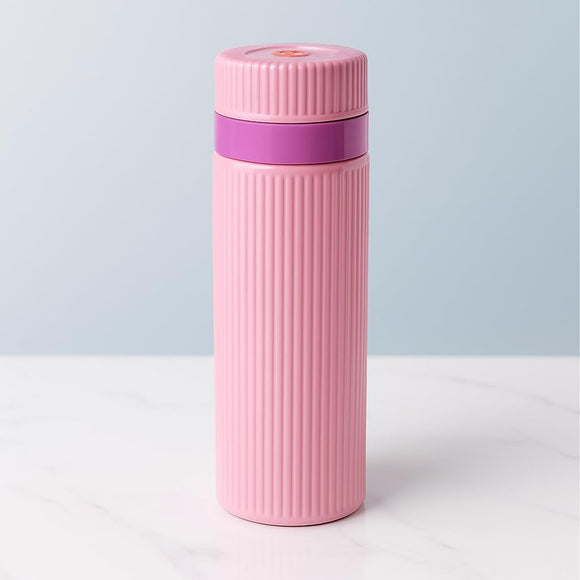 Comfy Homes 500ml Water Bottle | Inner Steel Insulation Keeps Drinks Hot & Cold for Hours | Compact, Lightweight & Leakproof | Ideal for Travel, Office, Gym, School & Outdoor Use (Pink)