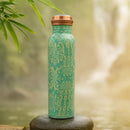 Comfy Homes 100% Copper Water Bottle, 1 Litre | Durable, Leak Proof & Rust Proof | Handicraft Finish & Timeless Luxury Design | Non-Toxic, BPA Free, Boosts Immunity & Yoga Health Benefits (Zen)-8