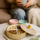 Comfy Homes Dry Fruit Container Collection | Dry Food Storage Box I Gifting Use I Multi-Purpose Box I Serving Platter with 4 section (Petals and Leaves)-6