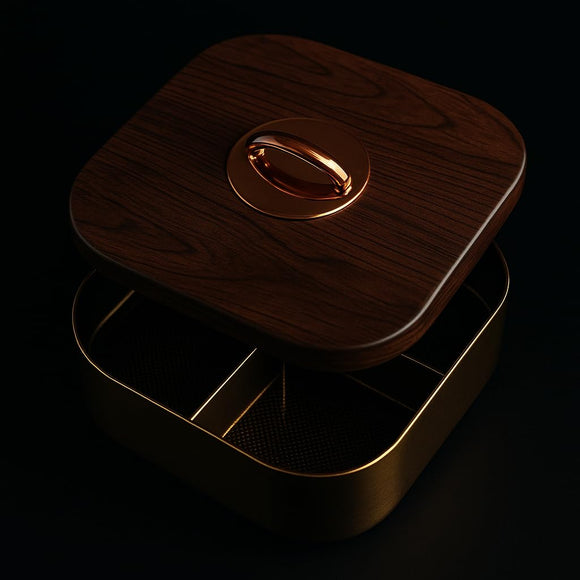 Comfy Homes Multipurpose Revolving Candy Set | Premium Decorative Dry Fruit Box & Chocolate Storage Organizer | Stylish Revolving Serving Container for Candies, Snacks, Sweets & Gifting (Nobility)