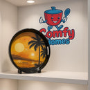 Comfy Homes Round Melamine Tray | Durable, Stackable Serving Tray | Premium Printed Serveware for Kitchen, Dining Table, Coffee Table, Office Desk, Parties, Snacks, Breakfast & More (Sunrise)-5