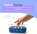Comfy Homes Collapsible Silicone Container Set | Lunch & Storage Box for School, Office | Easy to carry and Durable (Glass (Sillicone Cover), Set of 1) (640ml)-7