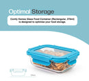 Comfy Homes Glass Container Set of 1 | Lunch & Storage Box for School, Office | Easy to carry and Durable | (1040ml)-8